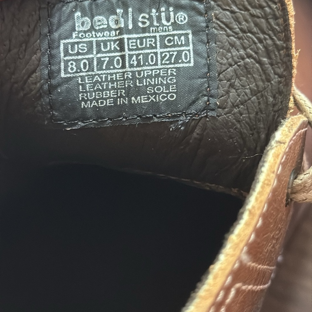 BED|STU Mens Brown Chukka Boots - 8 - NWT - Picture 11 of 11
